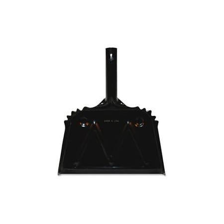 Sp Richards Genuine Joe Heavy-Duty Metal Dustpan, 12", Black - GJO58143 GJO58143